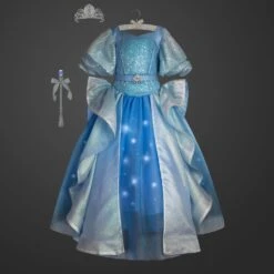Disney Cinderella Light-Up Costume For Kids With Interactive Light-Up Wand And Tiara By A Leading Role -Engo Clothing Shop 2841107379256 2