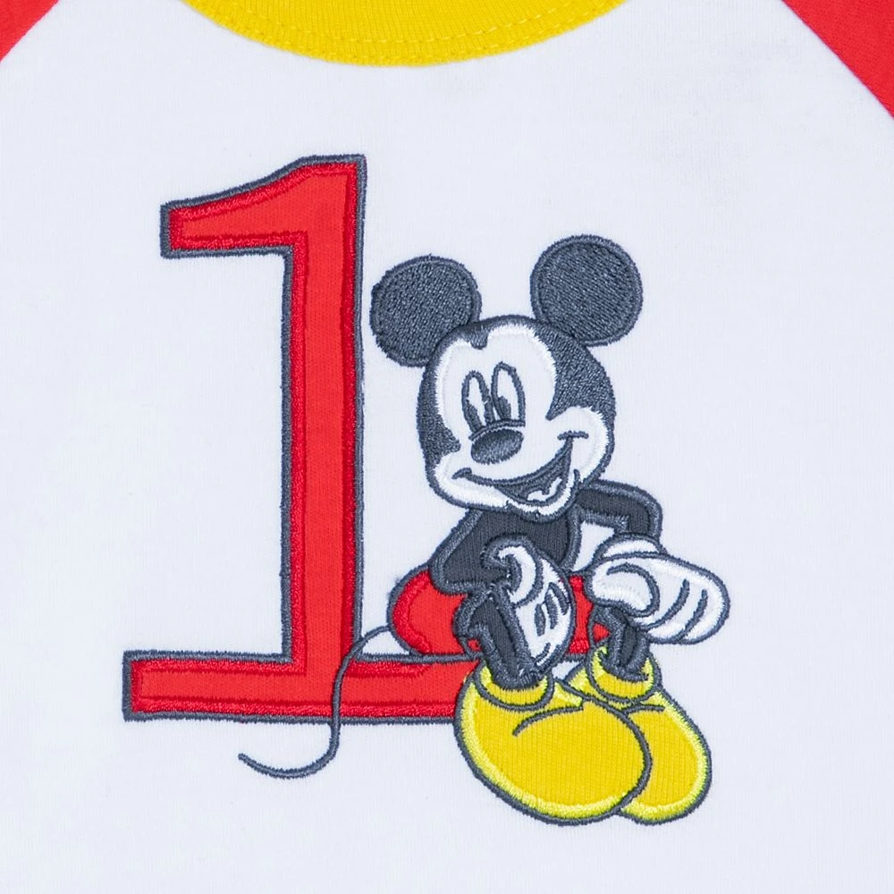 Disney Mickey Mouse 1st Birthday Bodysuit Set For Baby 5 Disney Mickey Mouse 1st Birthday Bodysuit Set For Baby - Image 3