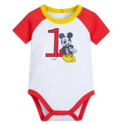 Disney Mickey Mouse 1st Birthday Bodysuit Set For Baby 11 Disney Mickey Mouse 1st Birthday Bodysuit Set For Baby -Engo Clothing Shop 5000057340162 3