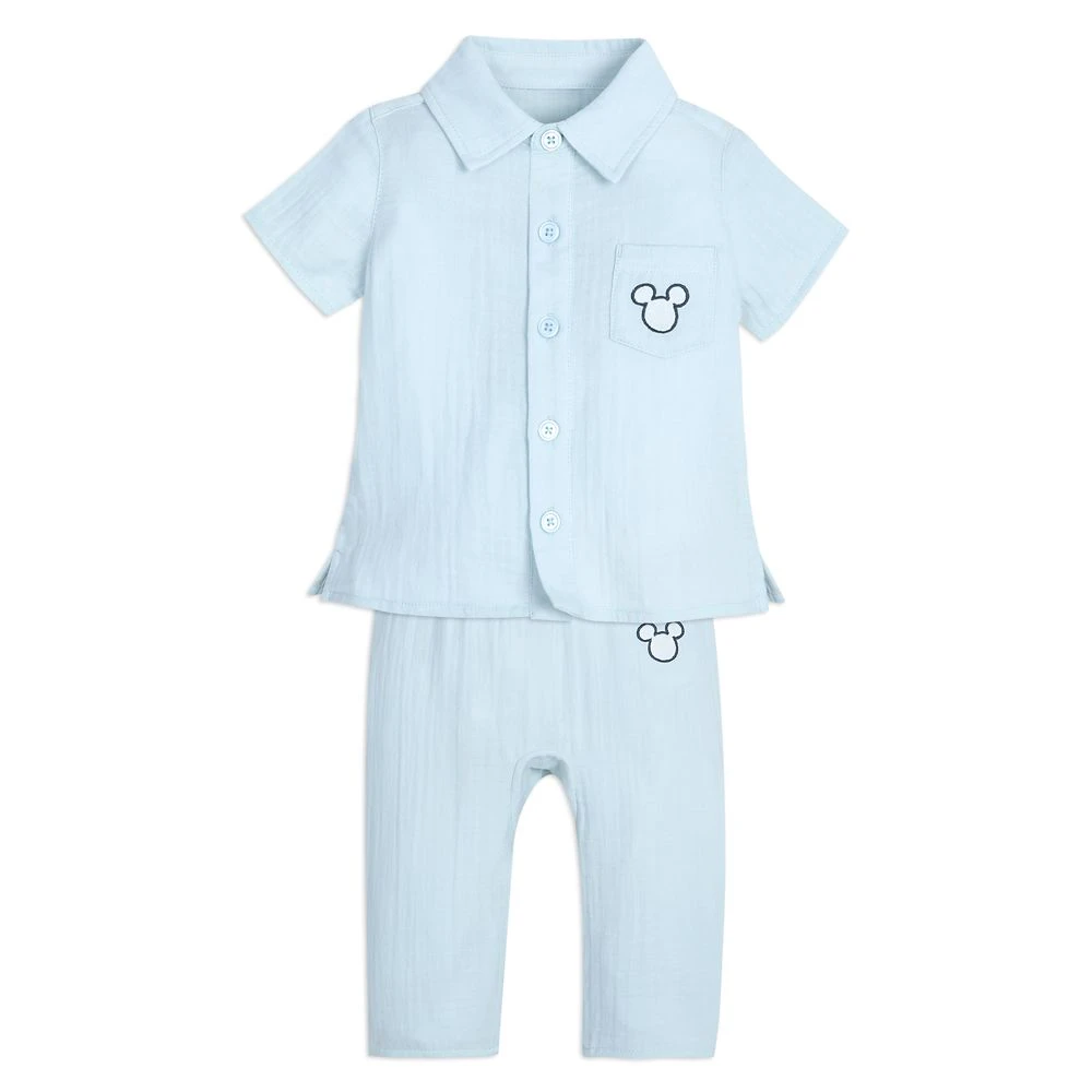 Disney Mickey Mouse Icon Woven Shirt And Pants Set For Baby 3 Disney Mickey Mouse Icon Woven Shirt And Pants Set For Baby