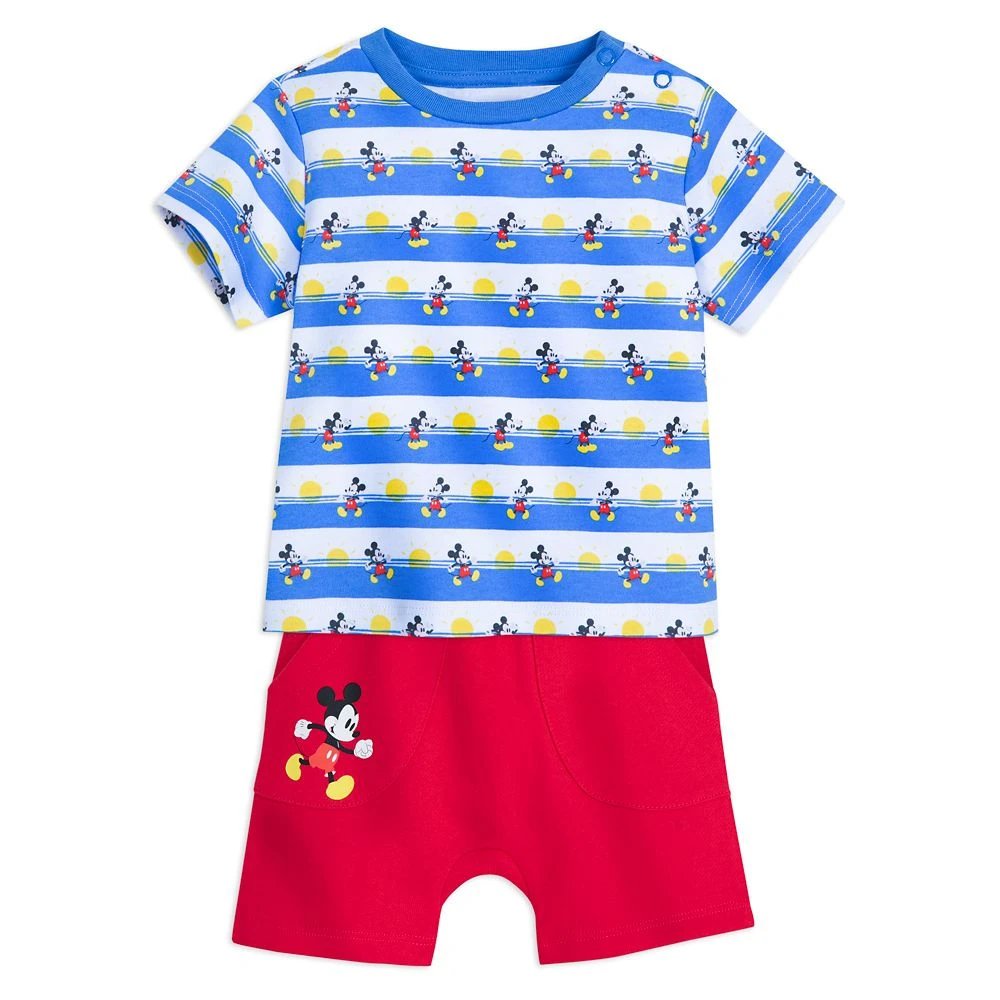 Disney Mickey Mouse Summer T-Shirt And Shorts Set For Baby 3 Disney Mickey Mouse Summer T-Shirt And Shorts Set For Baby