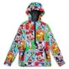 Disney Mickey Mouse And Friends Packable Hooded Rain Jacket For Kids