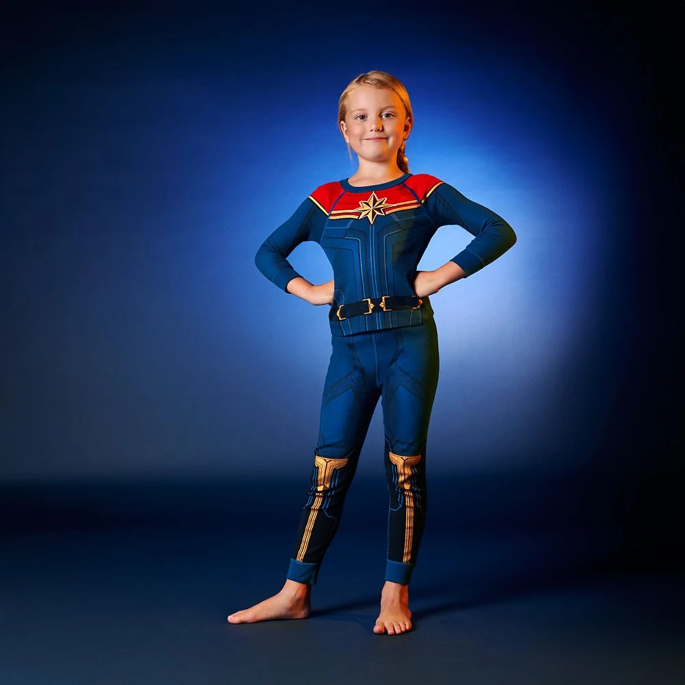 Disney Captain Marvel Costume PJ PALS For Kids 4 Disney Captain Marvel Costume PJ PALS For Kids - Image 2