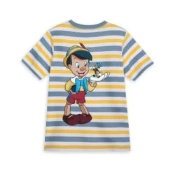 Disney Pinocchio And Jiminy Cricket Striped T-Shirt For Kids -Engo Clothing Shop 5007048020047 2