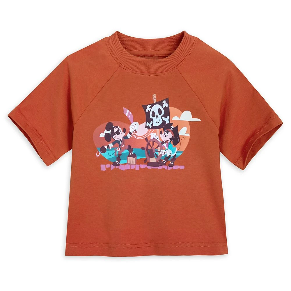 Disney Mickey And Minnie Mouse Semi-Cropped T-Shirt For Kids – Pirates Of The Caribbean 3 Disney Mickey And Minnie Mouse Semi-Cropped T-Shirt For Kids – Pirates Of The Caribbean