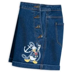 Disney Donald Duck Denim Shorts For Women – 90th Anniversary 12 Disney Donald Duck Denim Shorts For Women – 90th Anniversary -Engo Clothing Shop 5100057750275 3