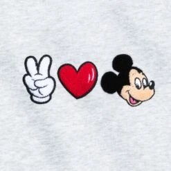 Disney Mickey Mouse ''Peace, Love, Mickey'' Pullover Sweatshirt For Women -Engo Clothing Shop 5102057430347 3