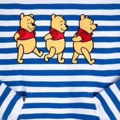 Disney Winnie The Pooh Striped Pullover Hoodie For Adults -Engo Clothing Shop 5201059750216 3
