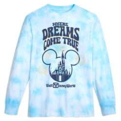 Mickey Mouse Icon And Cinderella Castle Long Sleeve Tie-Dye T-Shirt For Adults – Walt Disney World