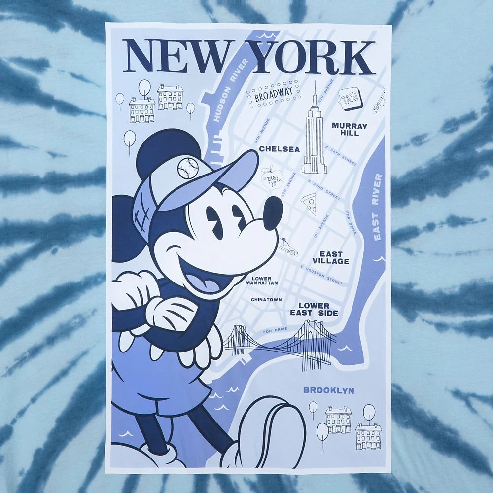 Disney Mickey Mouse New York City Tie-Dye T-Shirt For Adults 5 Disney Mickey Mouse New York City Tie-Dye T-Shirt For Adults - Image 3