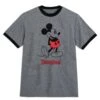 Mickey Mouse Standing Ringer T-Shirt For Adults – Disneyland -Engo Clothing Shop 5205057340192