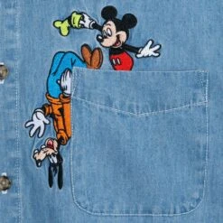 Disney Mickey Mouse And Friends Denim Shirt For Adults -Engo Clothing Shop 5205057810228 4