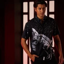 Disney Star Wars ''Power Of The Dark Side'' Button Down Shirt For Adults By RSVLTS -Engo Clothing Shop 5205106430329 1