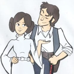 Disney Princess Leia And Han Solo ''I Love You'' Couples Spirit Jersey For Adults – Star Wars – White -Engo Clothing Shop 5302058380065 3