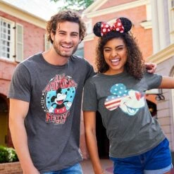 Disney Mickey Mouse Americana Flag T-Shirt For Adults 6 Disney Mickey Mouse Americana Flag T-Shirt For Adults -Engo Clothing Shop 6720107063644 1