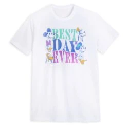 Disney Mickey Mouse And Friends ''Best Day Ever'' T-Shirt For Adults