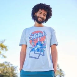Disney Stitch Beach Chair T-Shirt For Adults – Lilo & Stitch -Engo Clothing Shop 7807107060239 1