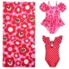 Disney Minnie Mouse Red Swim Collection For Girls -Engo Clothing Shop psredminniemouseswim010124